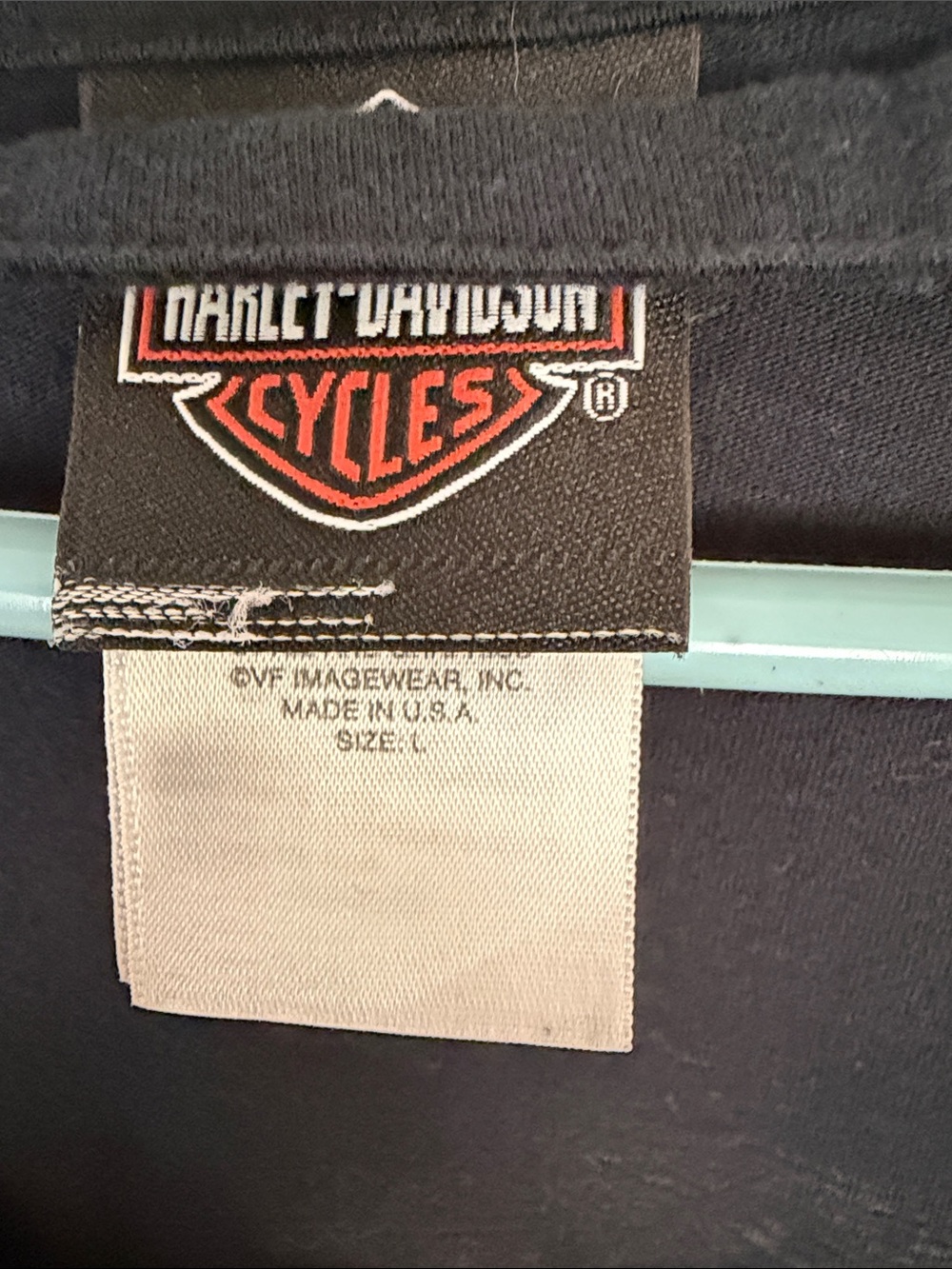 Harley-Davidson Black Long Sleeve Tee with Silver Graphic - Picture 3 of 6